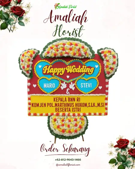 Papan Bunga Pernikahan Sembawa